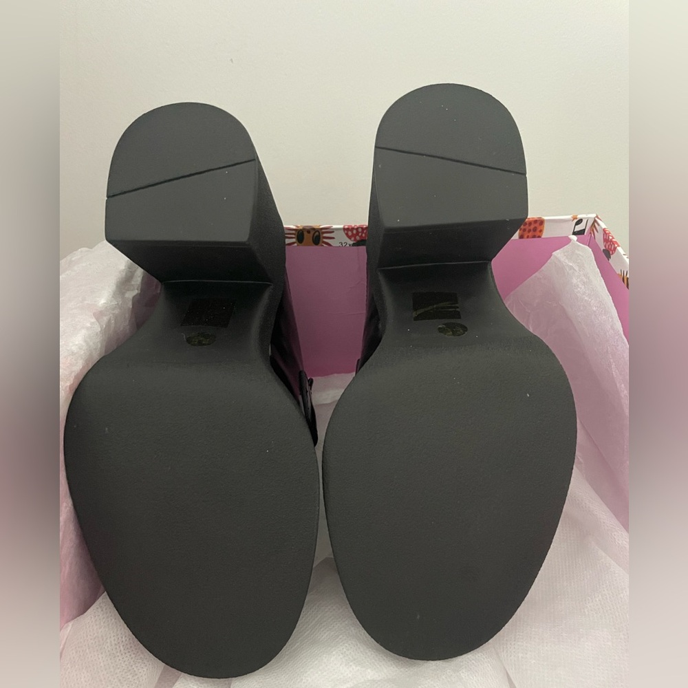 Jeffrey Campbell Black Patent Kerri Loafer Mules. Size 5.5. New with tags & box! - Picture 7 of 12